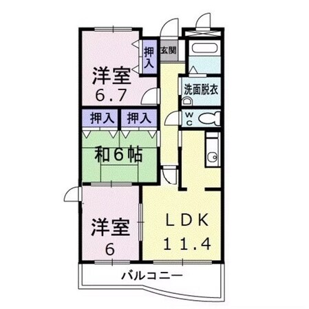 ピュアー双葉の物件間取画像